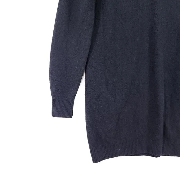 KHAITE Jo Cashmere Longline Sweater Size Small Black Designer Minimalist Tunic